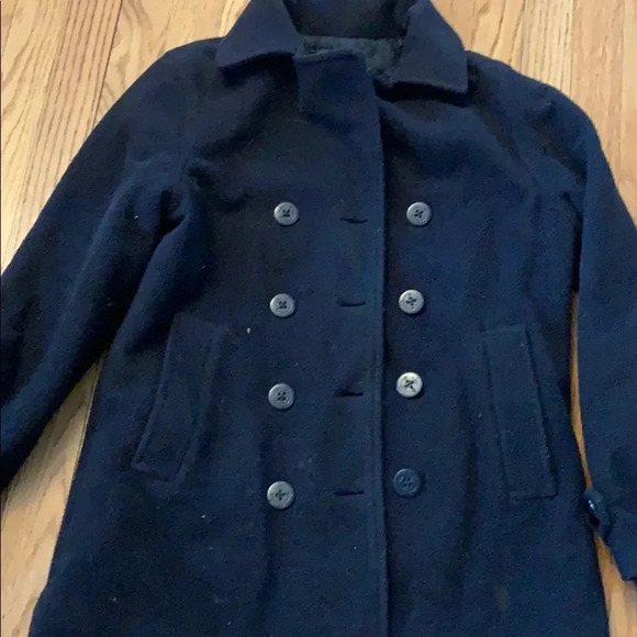 Women’s Banana Republic black fleece style pea coat XS - Picture 1 of 2